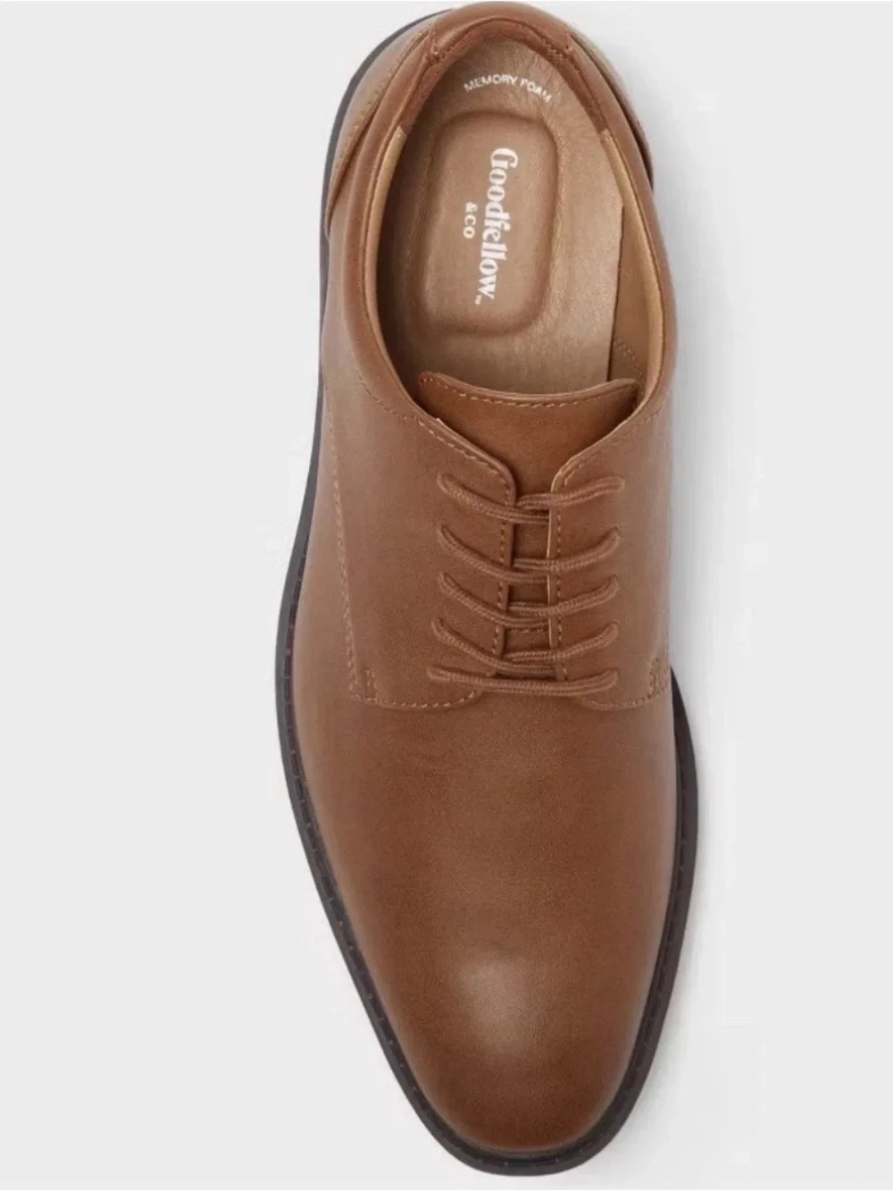 Classic Men's Brown Leather Derby Shoes
